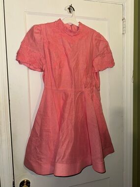 ANTONIO MELANI Pink Puff-Sleeve Mini Dress